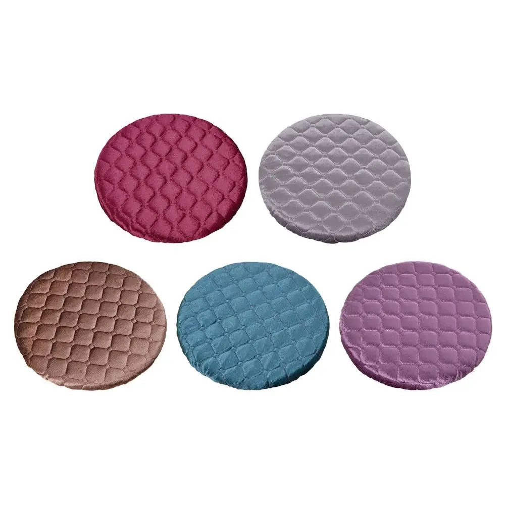 Perfect Thickening Stool Covers Elastic Solid Color Dining Stool Covers Anti Dirty Soft Round Stool Covers Dining Halls Oasis Select