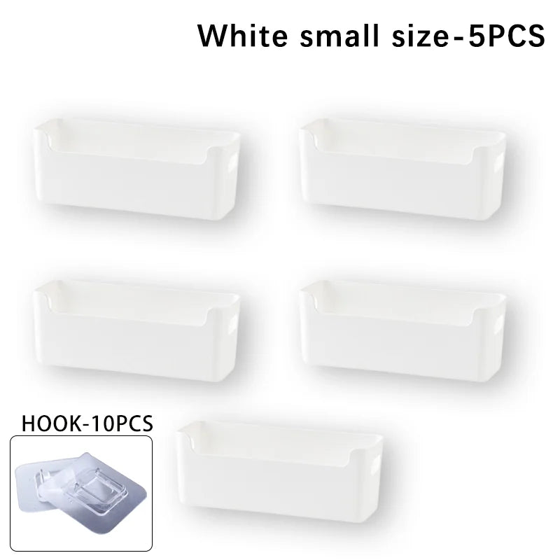 5-Pack No-Drill Cabinet Door Storage Baskets | Wall Organiser