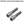 SDS Plus Convert To 1/4 Hex Shank Adapter Hexagonal Converter Electric Hammer Power Screwdriver Bit Holder Socket Impact Driver Oasis Select SDS Adapter Hex 2pcs