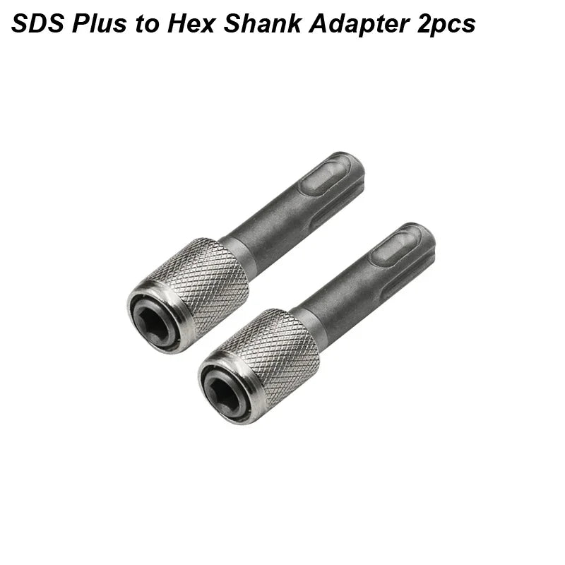 SDS Plus Convert To 1/4 Hex Shank Adapter Hexagonal Converter Electric Hammer Power Screwdriver Bit Holder Socket Impact Driver Oasis Select SDS Adapter Hex 2pcs