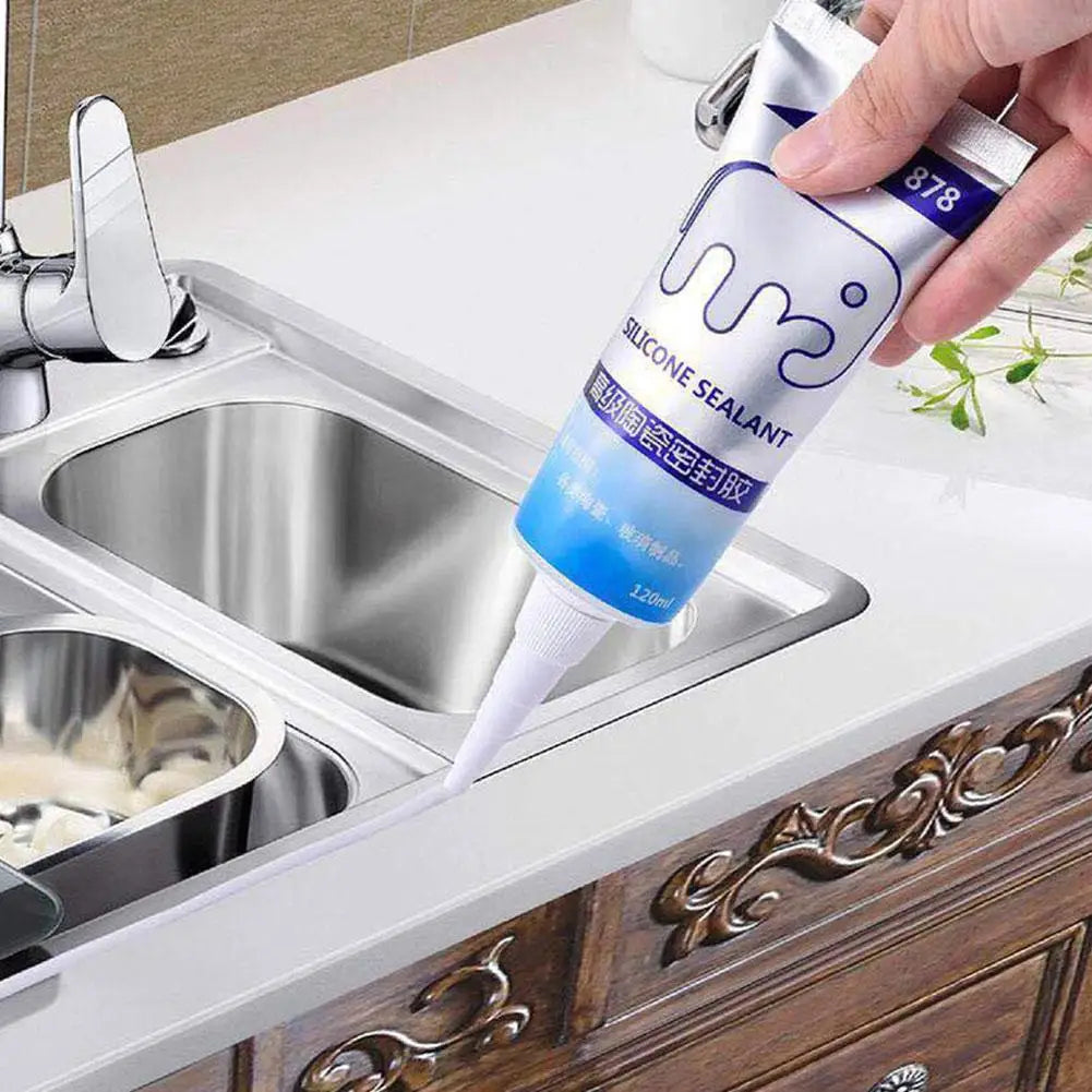 Waterproof Silicone Sealant – Anti-Mold Kitchen & Bathroom 120ml