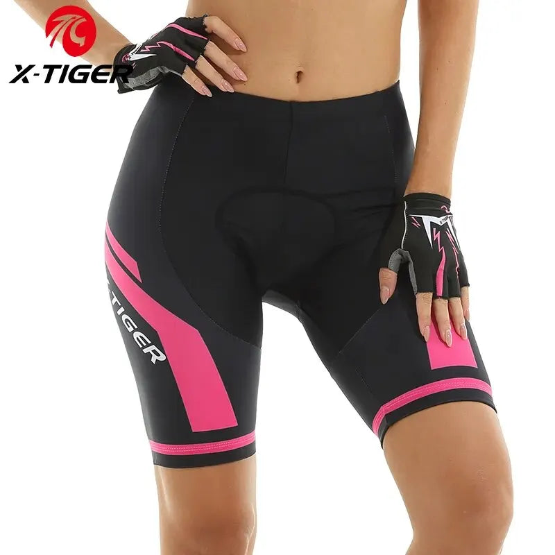 X-TIGER Women Cycling Shorts 3D Gel Padded Shockproof MTB Mountian Bicycle Shorts Road Racing Bike Shorts Summer Outfit Clothes Oasis Select