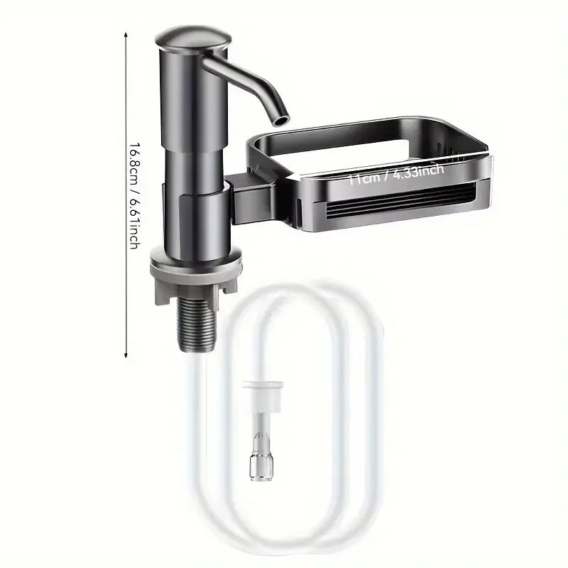 Kitchen Sink Soap Dispenser Detergent Soap Extender Detergent Presser for Detergent and Hand Soap Kitchen Accessories Oasis Select Grey Set