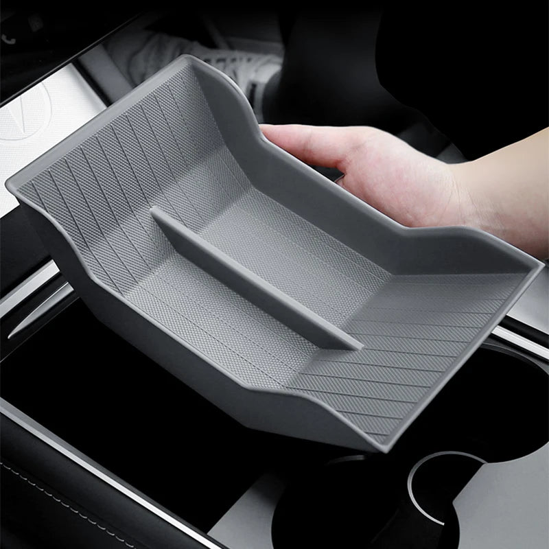For Tesla Model Y 3 2021 2022 2023 Center Console Storage Box Central Armrest Organizer Tray Interior Accessories Organizer Oasis Select