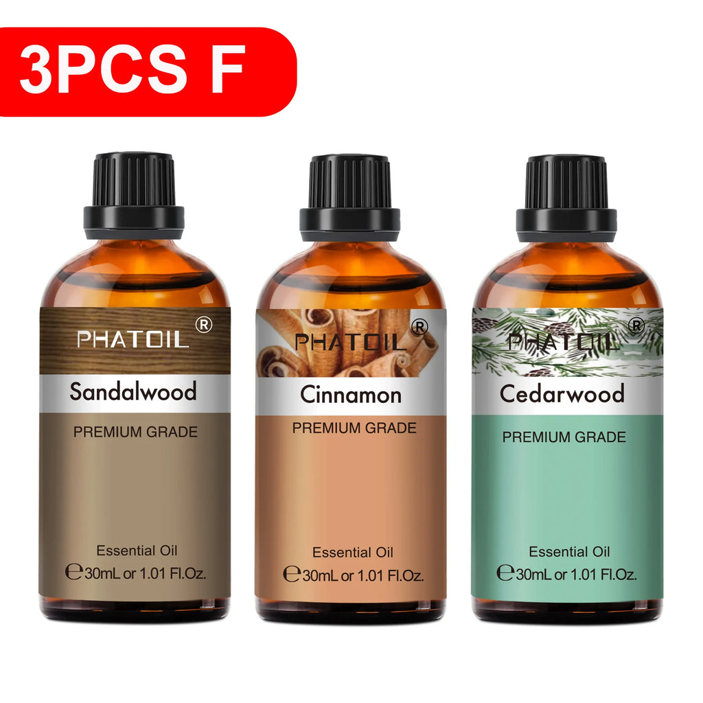 PHATOIL Pure Essential Oils 30ml | Aromatherapy Diffuser Set