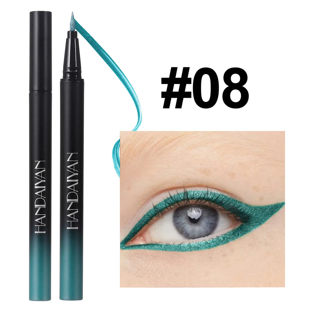 Handaiyan Metallic Glitter Liquid Eyeliner – Waterproof, 10 Colors Liquid Eyeliner Oasis Select 08 Full Size