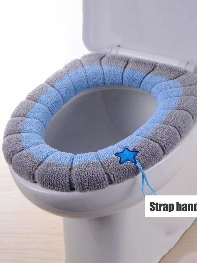 Soft Thick Toilet Seat Cover Cushion with Handle – Universal Fit