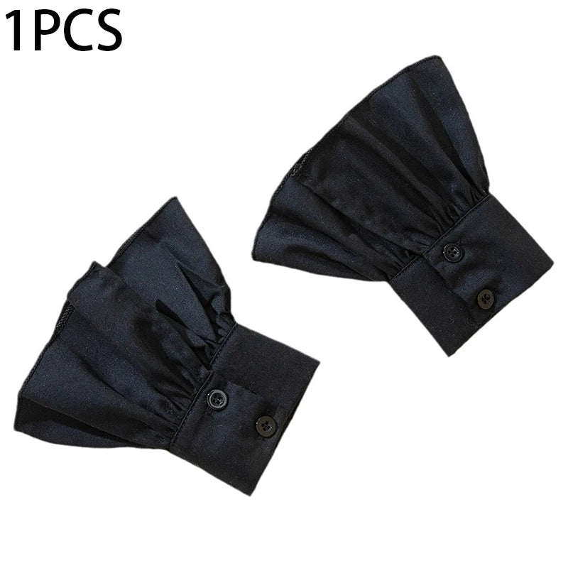 Nail Photo Glove Beautiful Gentle Fake Cuffs Decorative Chiffon Flare Cuffs Fashion Sexy Nail Art Accessories Photography Props Oasis Select Black