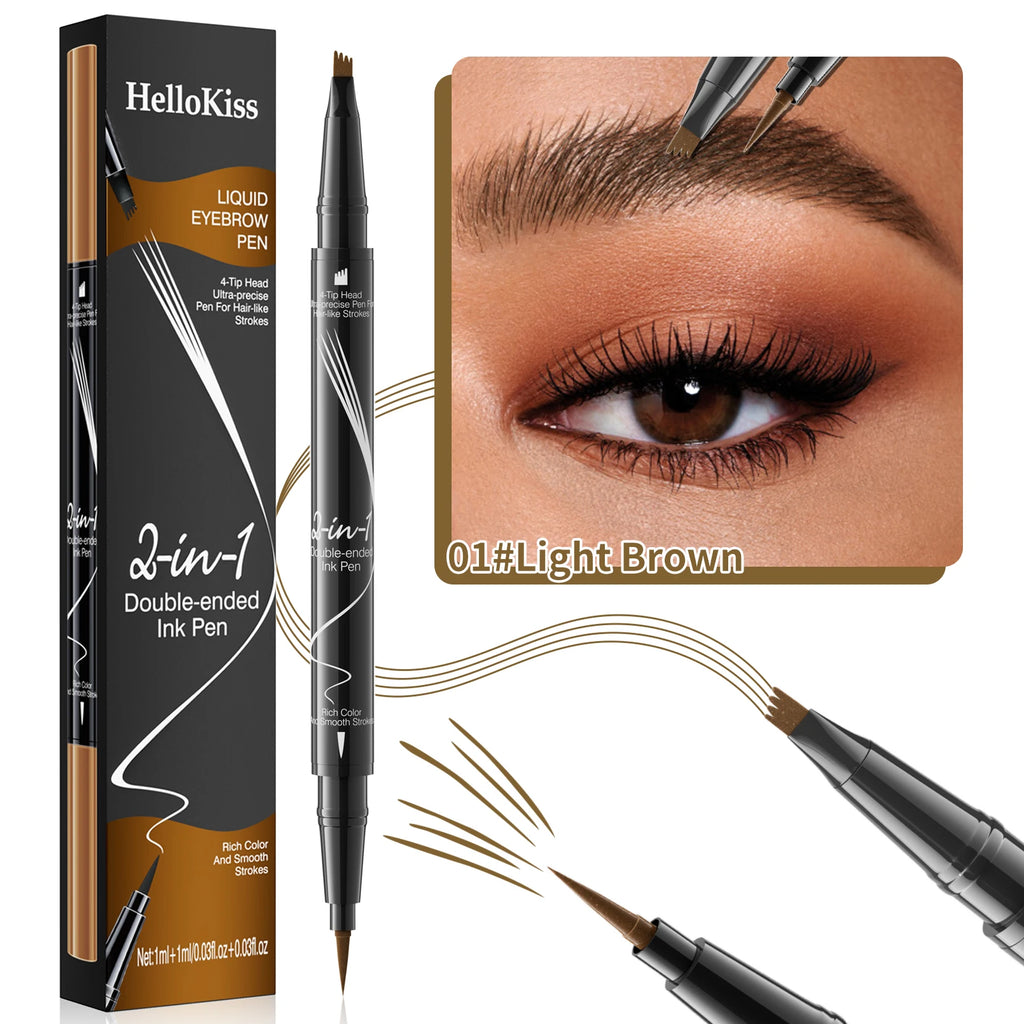 Hello Kiss 4-Point Microblading Eyebrow Pen – Waterproof