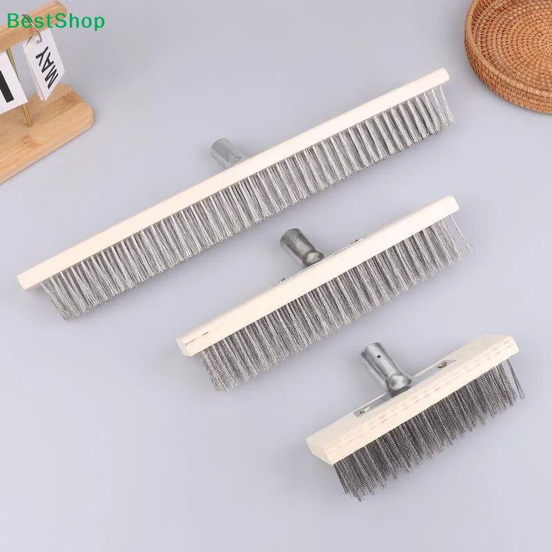 Stainless Steel Wire Brush Set | 3 Sizes, Wooden Handle