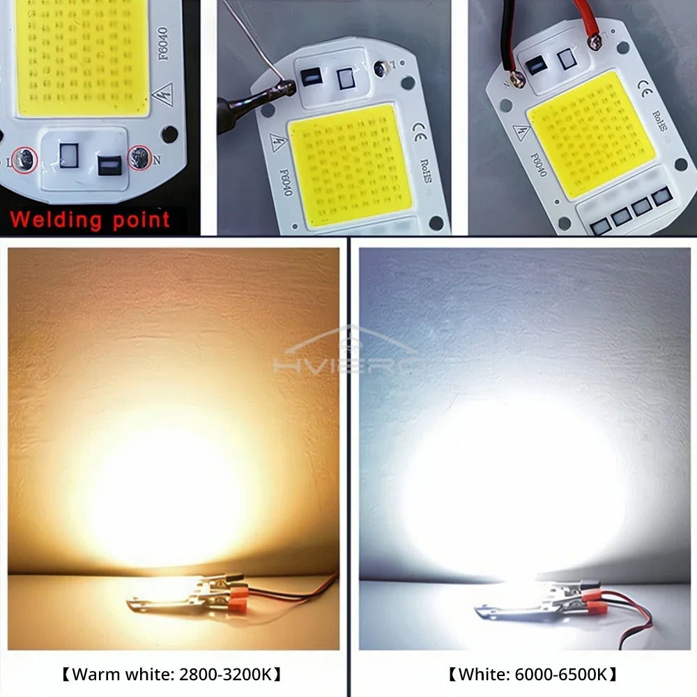 HVIERO COB LED Spotlight Bulb 10–50W | Garden Flood Light
