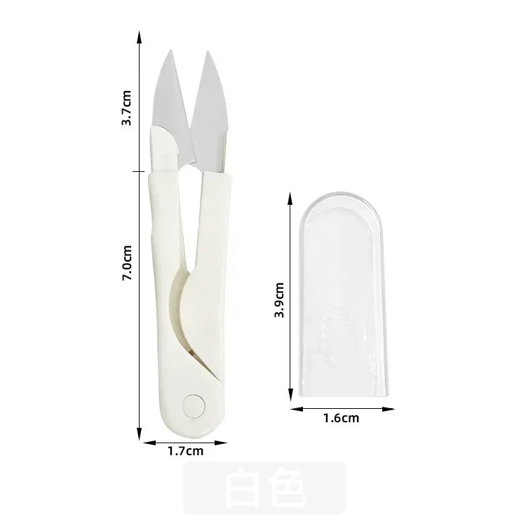 U-Shape Embroidery Scissors – Thread Cutter for Cross-Stitch Embroidery Scissors Oasis Select White