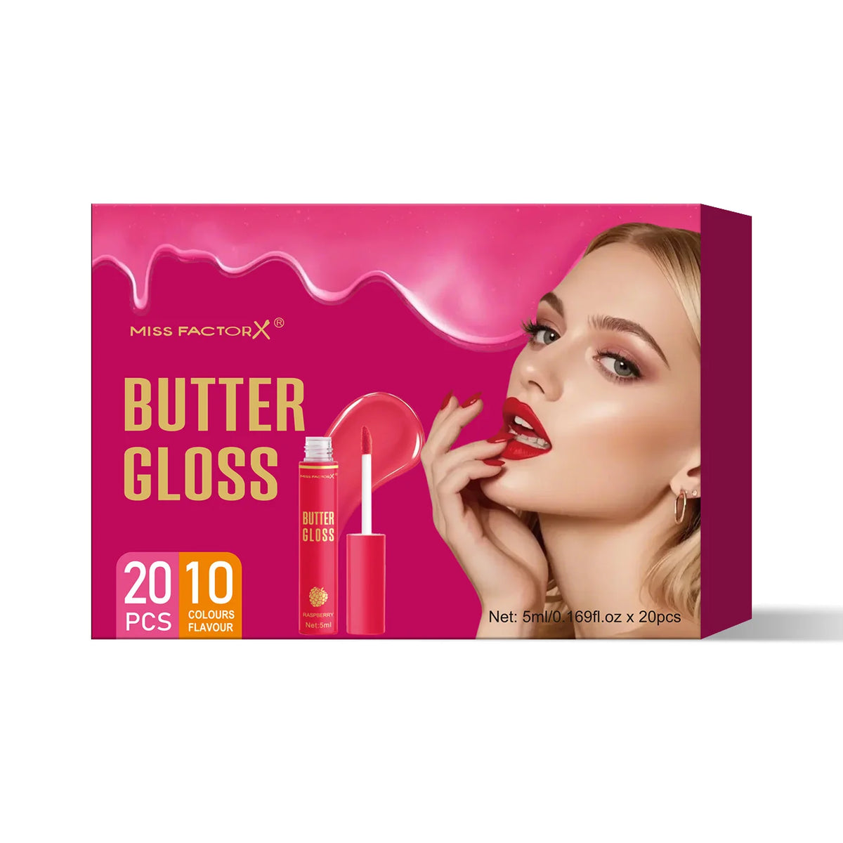 20PCS/Box 10 Flavors Colored Lip Oil - Durable, Moisturizing, Nourishing, Shining, Color Rendering, Crack Resistant Oasis Select 20PCS Lip Gloss Set