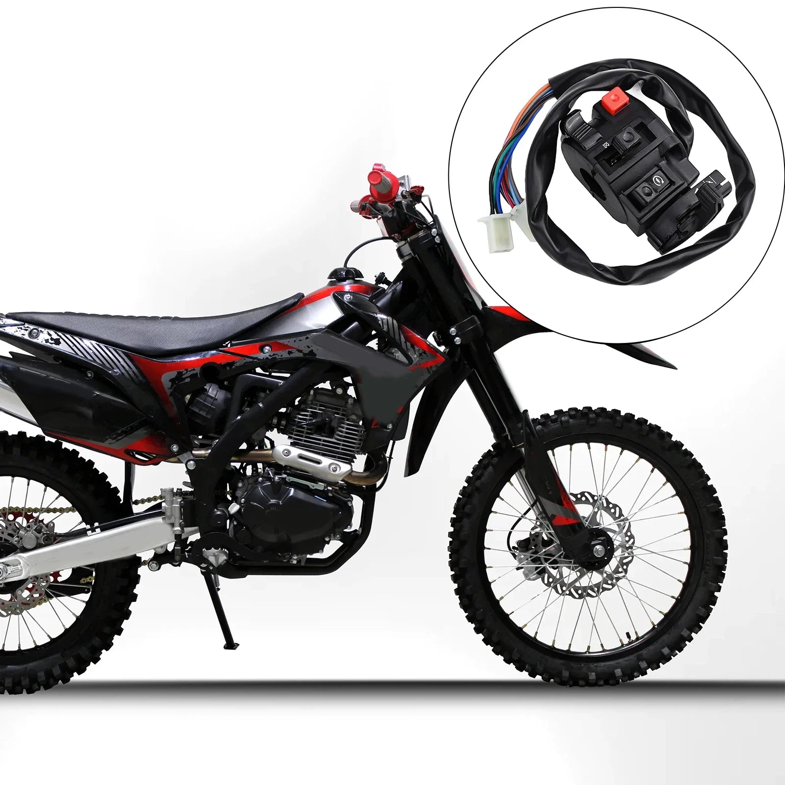 Choke Switch Motorcycle Handlebar Switch Anti-corrosion Direct Installation Easy To Use High Beam/low Beam Switch Oasis Select