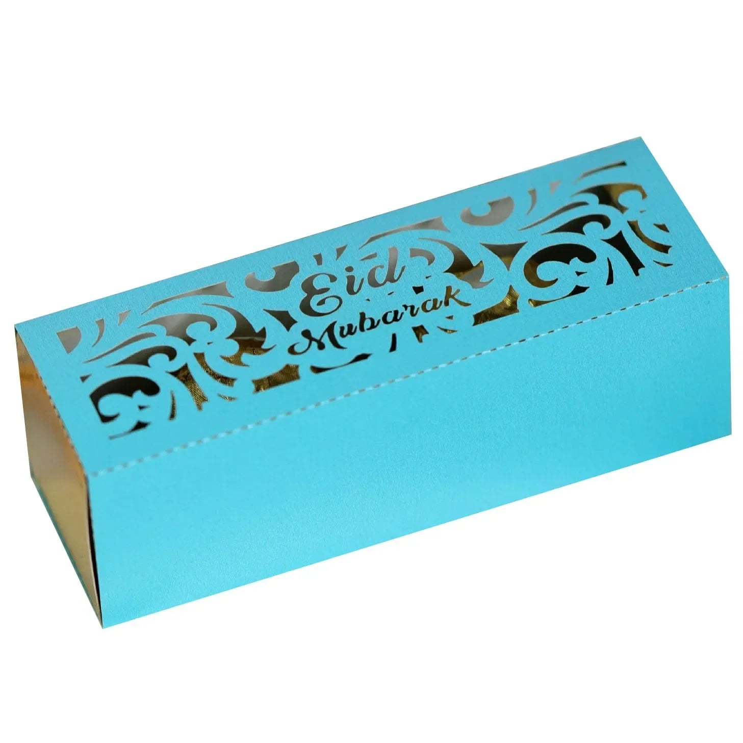 10Pcs EID Mubarak Candy Box Ramadan Kareem Candy Cookie Packing Box Muslim Islamic Festival Party Decoration Supplies Oasis Select Blue 10pcs 12x4x4cm