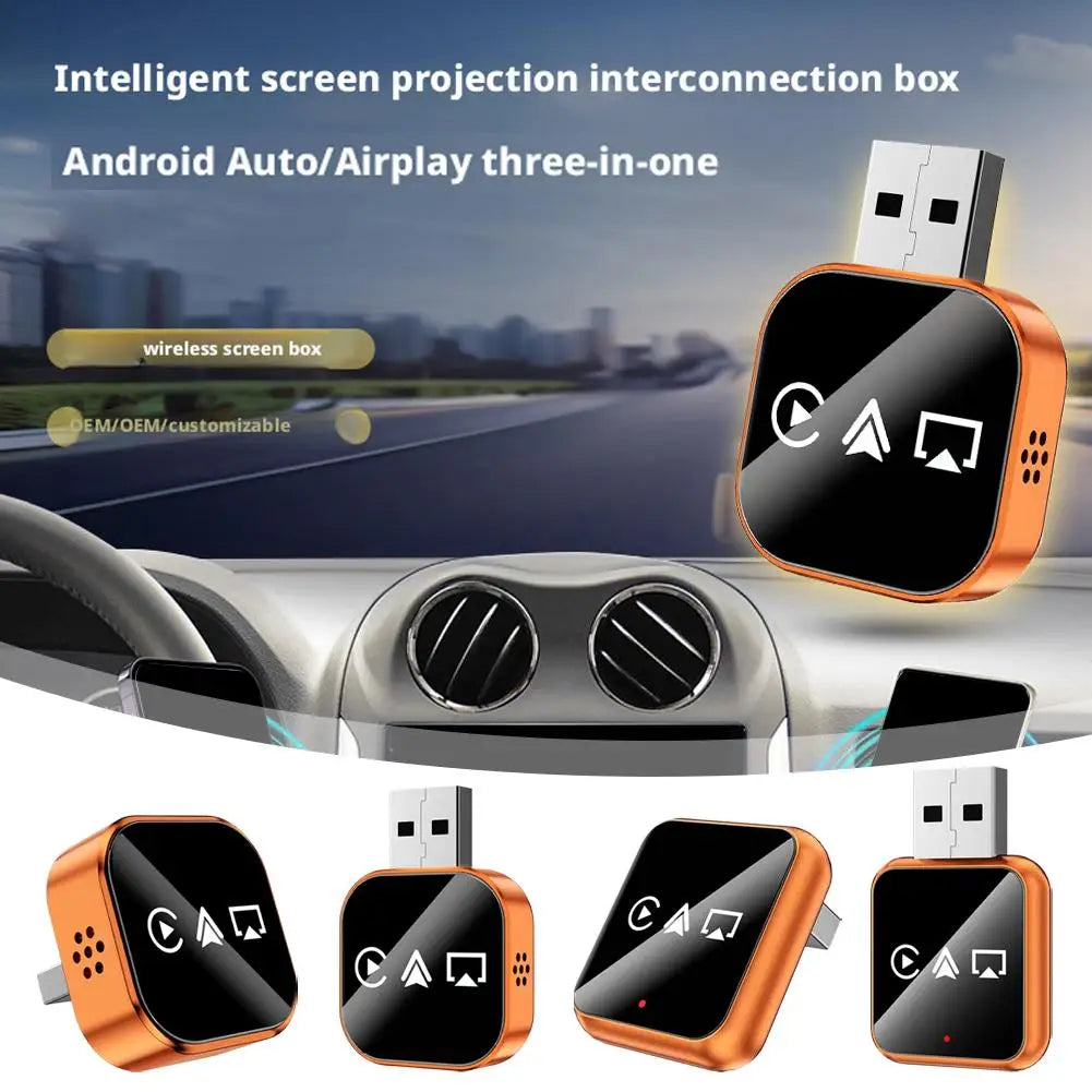 Wireless CarPlay & Android Auto Adapter – 3-in-1 Mirror Link
