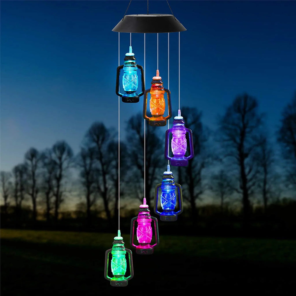Solar Powered Wind Chime Garden Lights -Outdoor Solar Stake Lights for Yard, Landscape Decoration, Auto on/Off, Waterproof, IP65 Oasis Select Bottle