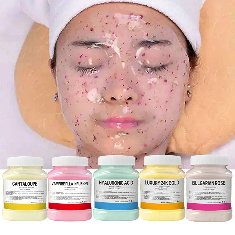 350g Hydrating 24K Gold Soft Mask Powder Rose Petal Crystal Jelly Mask Powder Skin Care Dropshipping Oasis Select