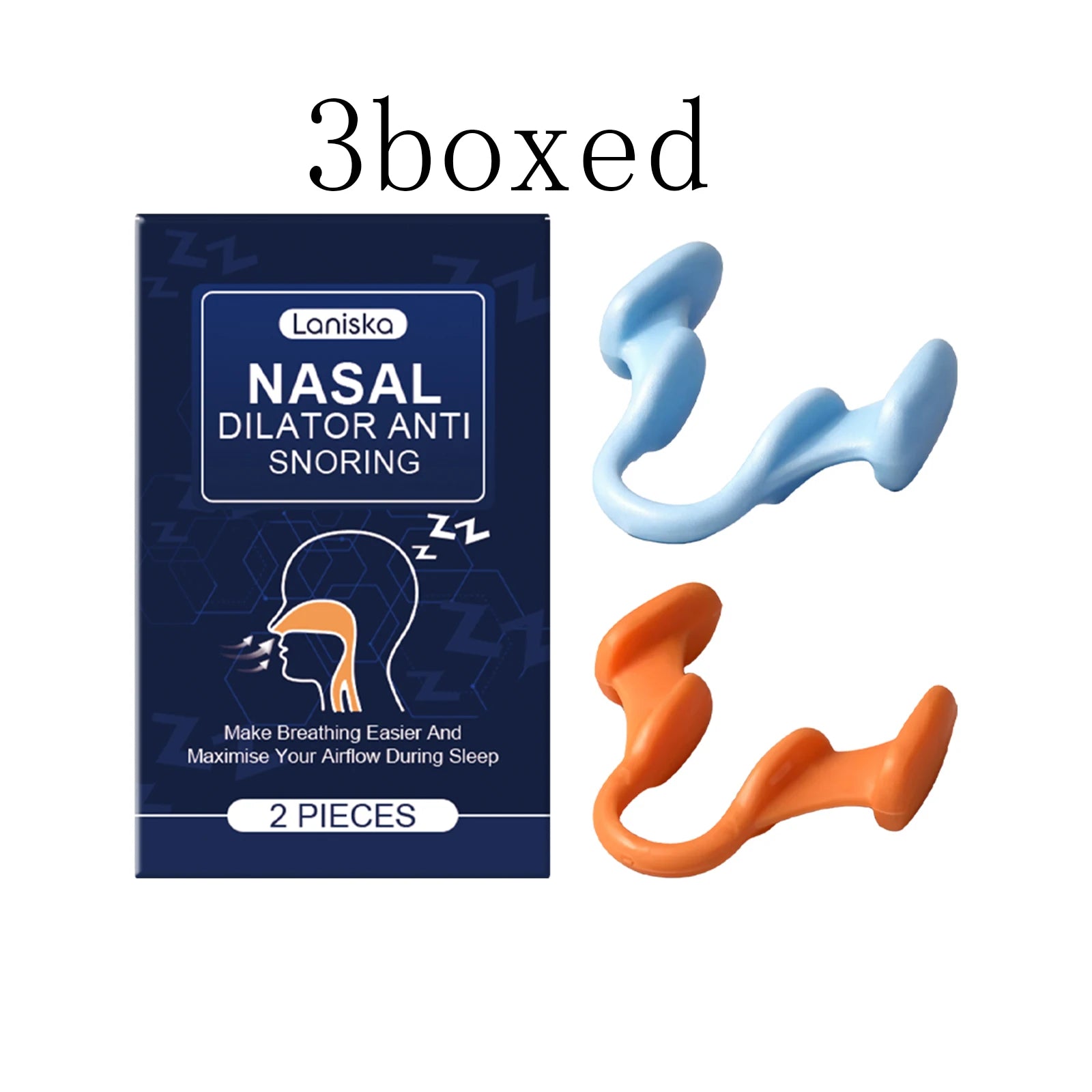Laniska Nasal Dilator | Soft Breathing Aid for Better Sleep Nasal Dilator Oasis Select 3boxed