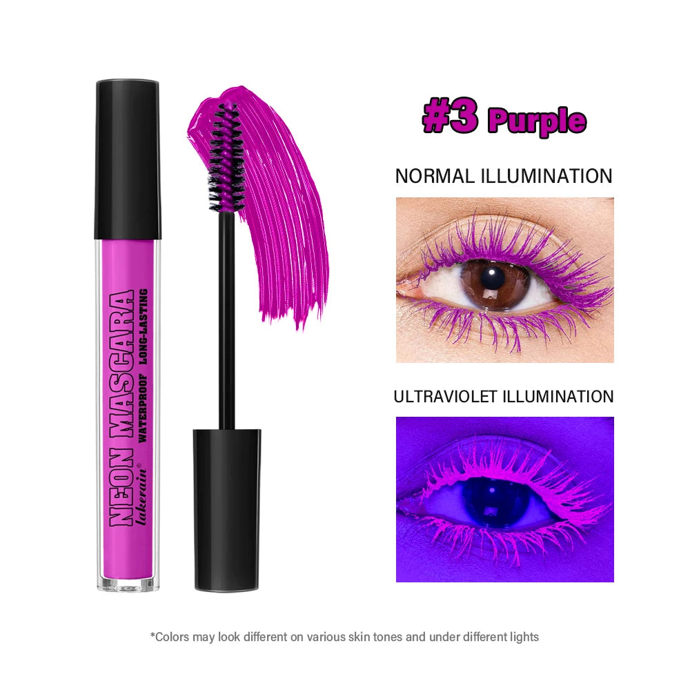 Color Neon Mascara – Waterproof, Long-Lasting Eye Makeup Color Neon Mascara Oasis Select 3Purple