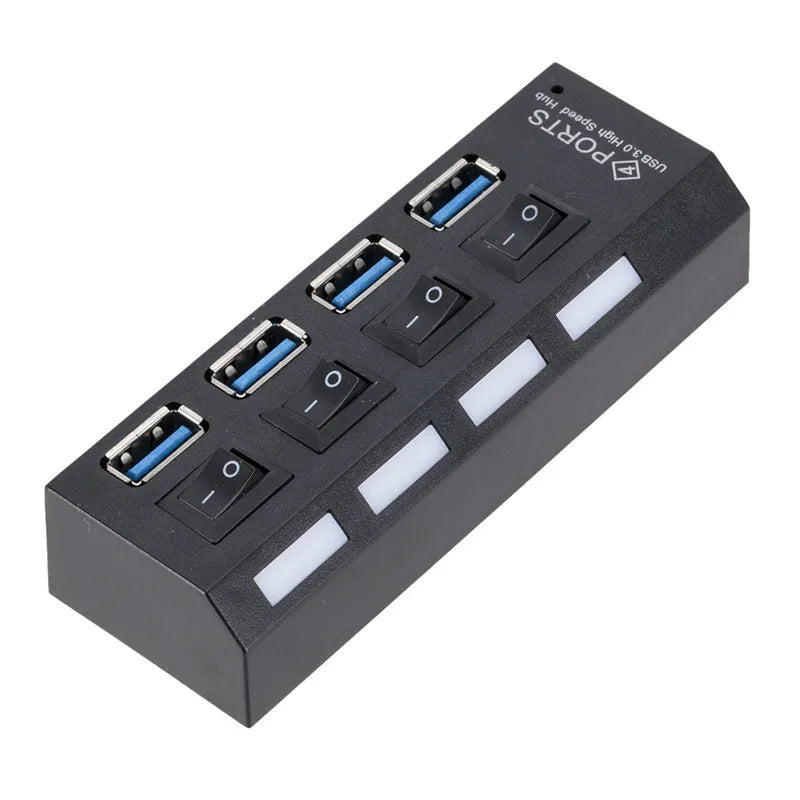 4/7 Port USB 3.0 Hub USB Multi USB 3.0 Hub Multiple Port Hub Splitter With Power Adapter Computer Accessories Hub For PC Oasis Select
