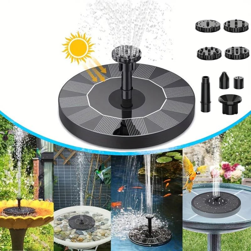 2.5W Solar Fountain Water Pump for Bird Bath Pond Swimming Pool Fish Tank,Outdoor Pump with 6 Nozzle Garden Decor Oasis Select