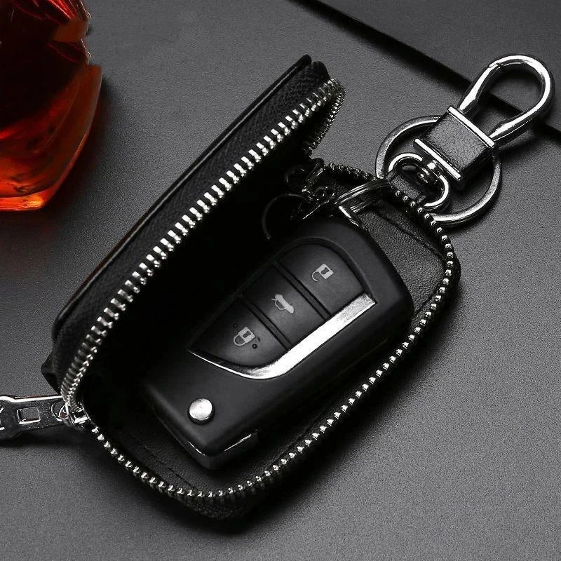 Car Key Bag Large Capacity Zipper Men's And Women's Waist Hanging Household Key Bag Buckle Universal Multi-function Key Bag For Oasis Select