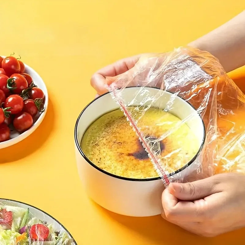 1200pcs Disposable Plastic Wrap | Elastic Cover Film for Fruits,Vegetables,Plates, Bowls-Durable, Ideal for Kitchen,Picnics,BBQs Oasis Select