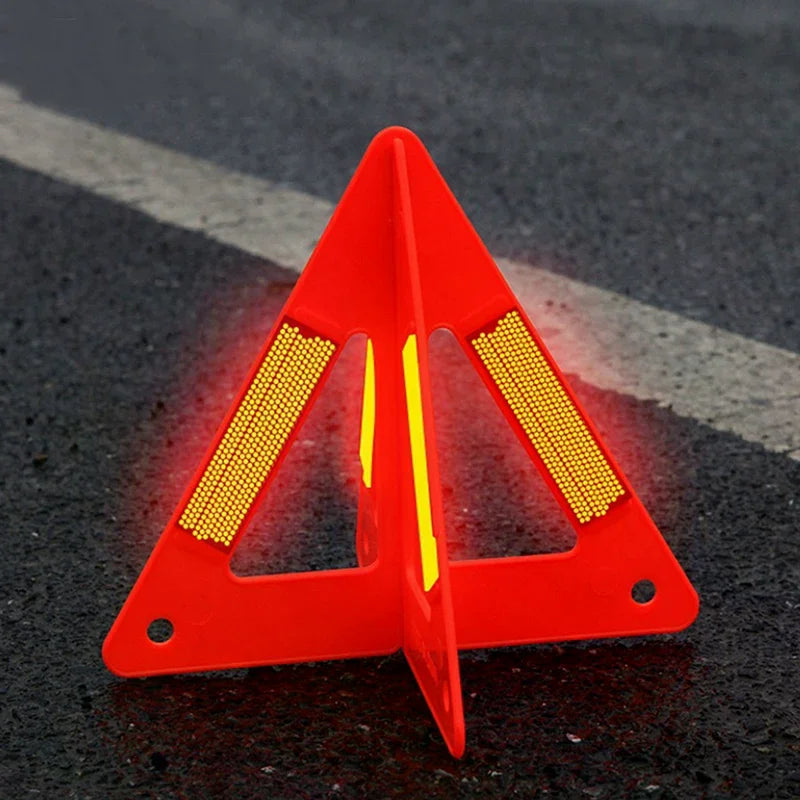 Portable Car Auto Reflective Traffic Warning Sign Triangle Foldable Solid Standing Tripod Road Emergency StandbyCar Accessories Oasis Select Default Title