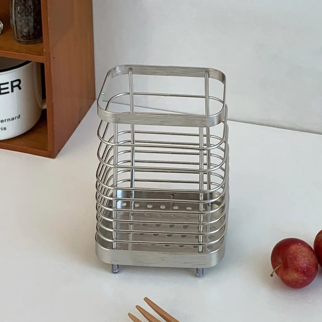 Stainless Steel Utensil Holder & Cutlery Organizer Rack