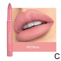 Long-Lasting Waterproof Matte Lip Crayon Lipstick Pencil Built-in Sharpener Velvet Lipgloss Lip Stain Moisture Smooth Lipliner Oasis Select 03