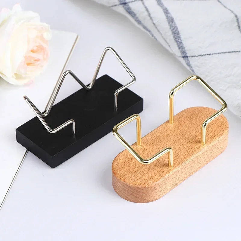 Business Card Holder Organizer Office Desk Display Stand Memo Counter Accessories Tabletop Shelf Home Wooden Card Holder Storage Oasis Select