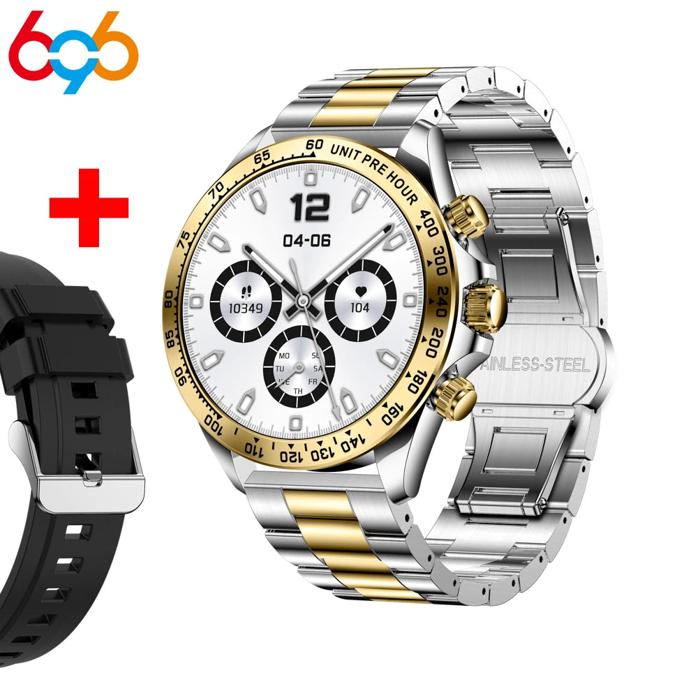New 1.43" AMOLED Screen Men Business Smartwatch Blue Tooth Call Smart Watches Heart Rate Health Sports Fitness Waterproof 400mAh Oasis Select GSGS3M A BKS