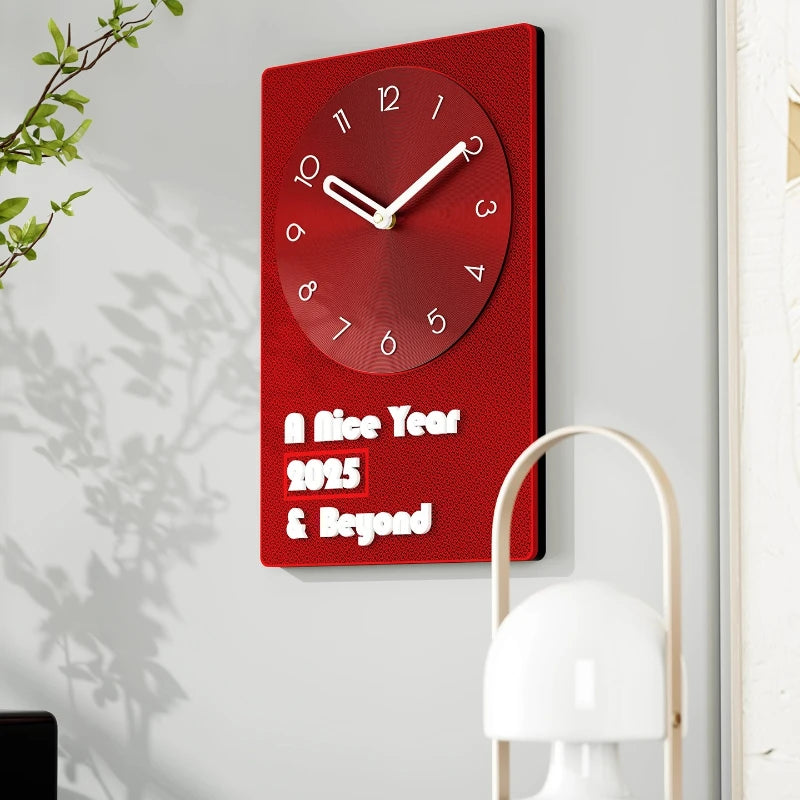 Watch Clock Wall Mounted Ultra Quiet Creative Three-dimensional Minimalist New Home Wall Clock Minimalist Living Room Oasis Select