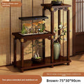 Flower table household living room multi-layer shelf entry door fish tank placed balcony outdoor movable plant flower pot rack Oasis Select Double Combination B