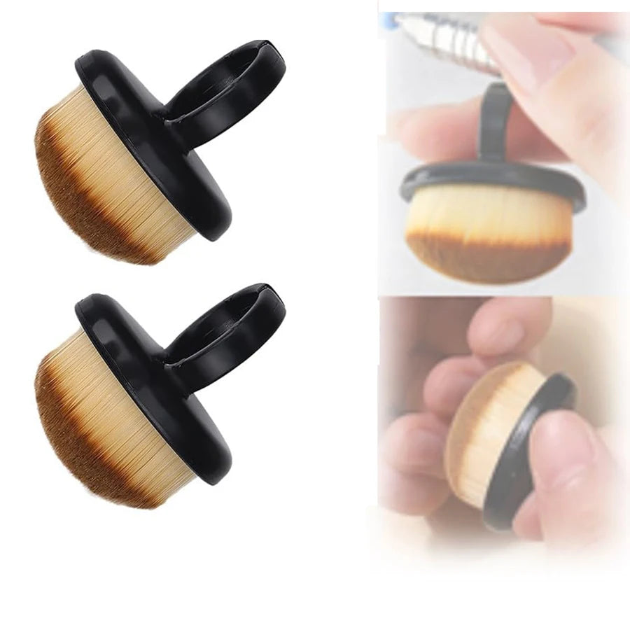 Nail Dust Brush Ring Handle – Soft Bristle Manicure Cleaner Nail Dust Brush Oasis Select
