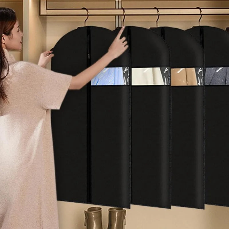 Garment Bags with Clear Window, Heavy Duty Suit Cover Protectors, Unfinished Finish, for Travel & Storage Clothing Dust Cover Oasis Select