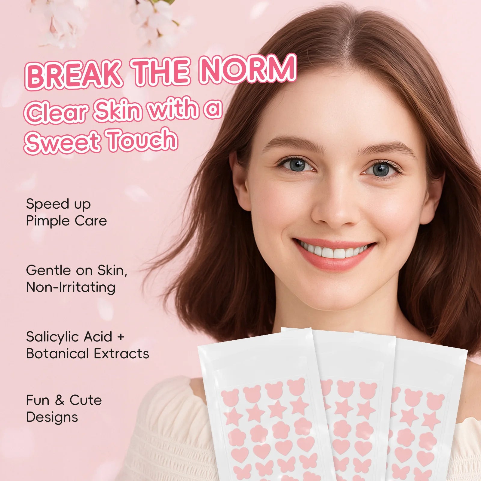 Laikou Sakura Acne Patches – Pimple Concealer Dots 24pc Acne Patches Oasis Select