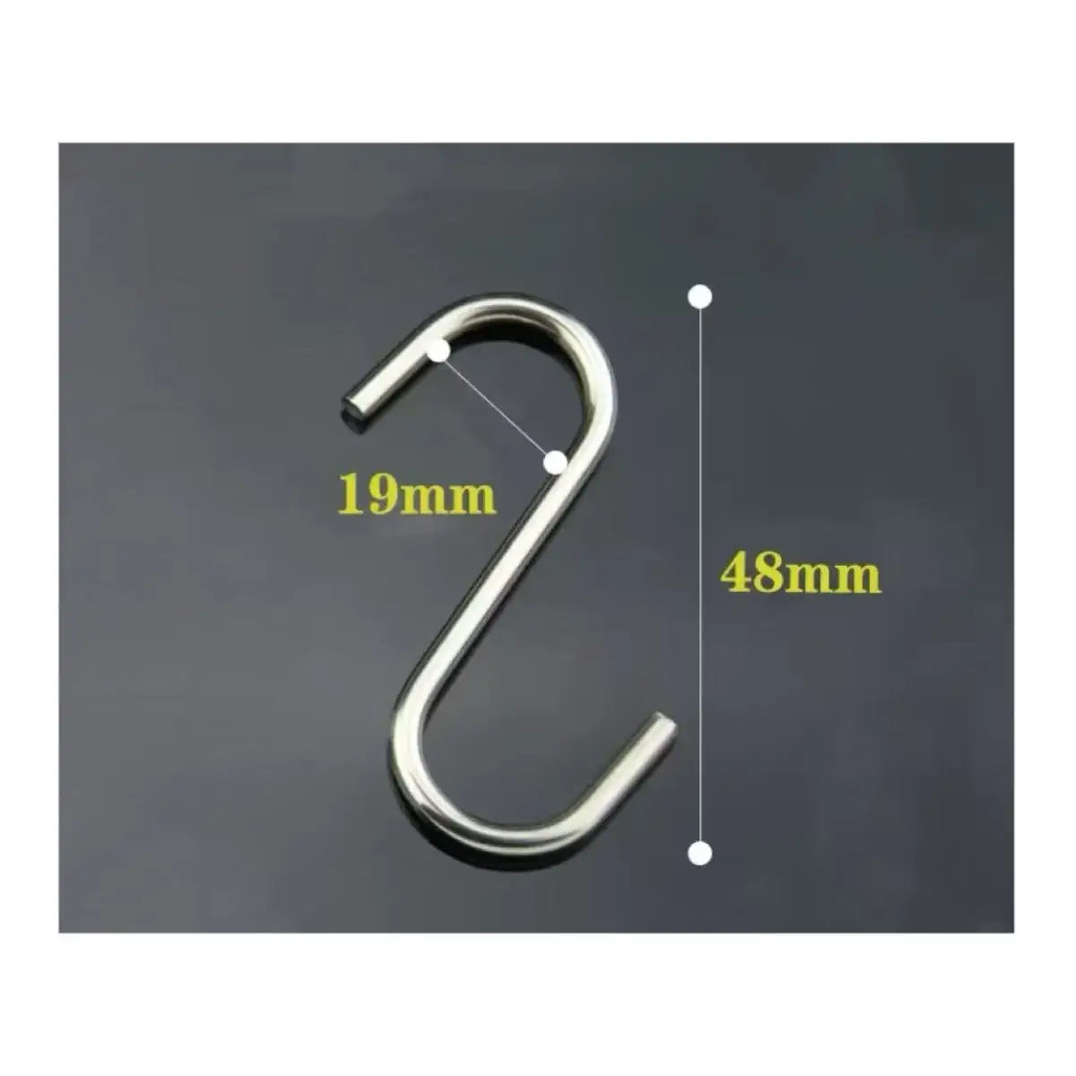 10 pcs Stainless steel S shaped hook Large hook S hook, multi purpose S shaped hook metal S-hook hook for kitchen and bathroom Oasis Select SGG-small-10PC