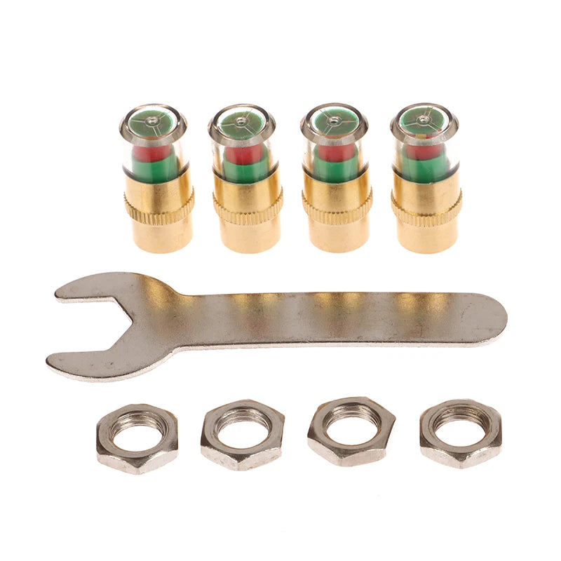 DIY Kit for Car Tyre Pressure Monitoring with Alert Caps and Valve Sensor. Oasis Select Anti theft