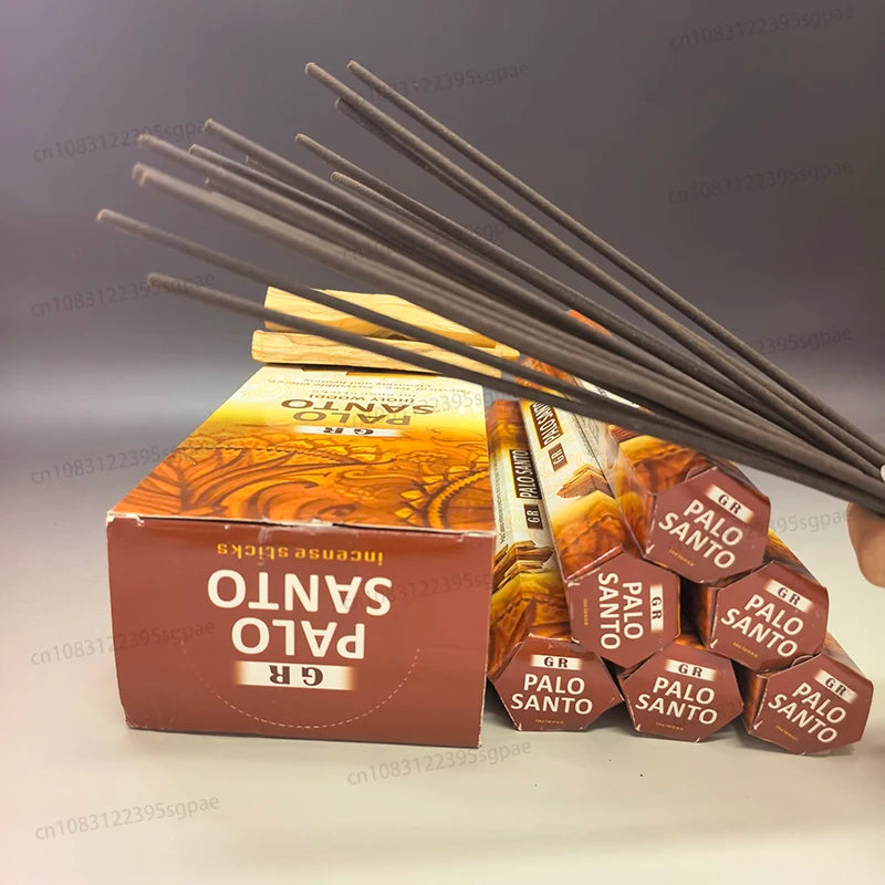6 Boxes High-end Natural Palo Santo Incense Sticks，23cm Business Sandalo Dragons Blood White Sage Scents for Home Spa Meditation Oasis Select