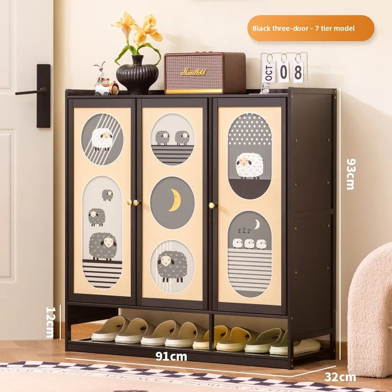 Shoe rack, multi-layer indoor integration at the entrance of the household, against the wall to enter the door to store Oasis Select Sanmen 7