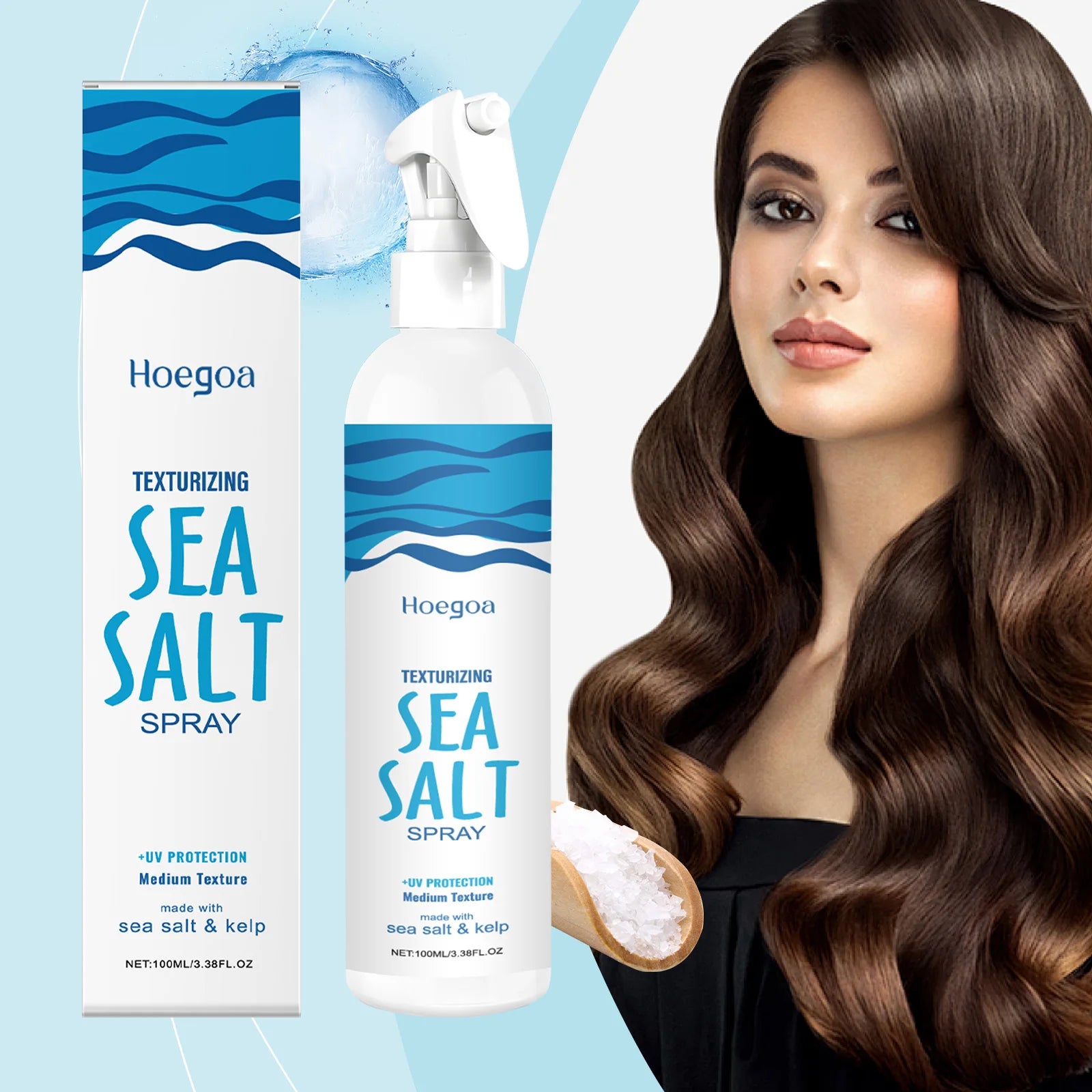 Sea Salt Hair Styling Spray For Improve Hair Volumizing Texturing Lasting Styling Strong Holding Moisturizing Hair Fluffy Spray Oasis Select