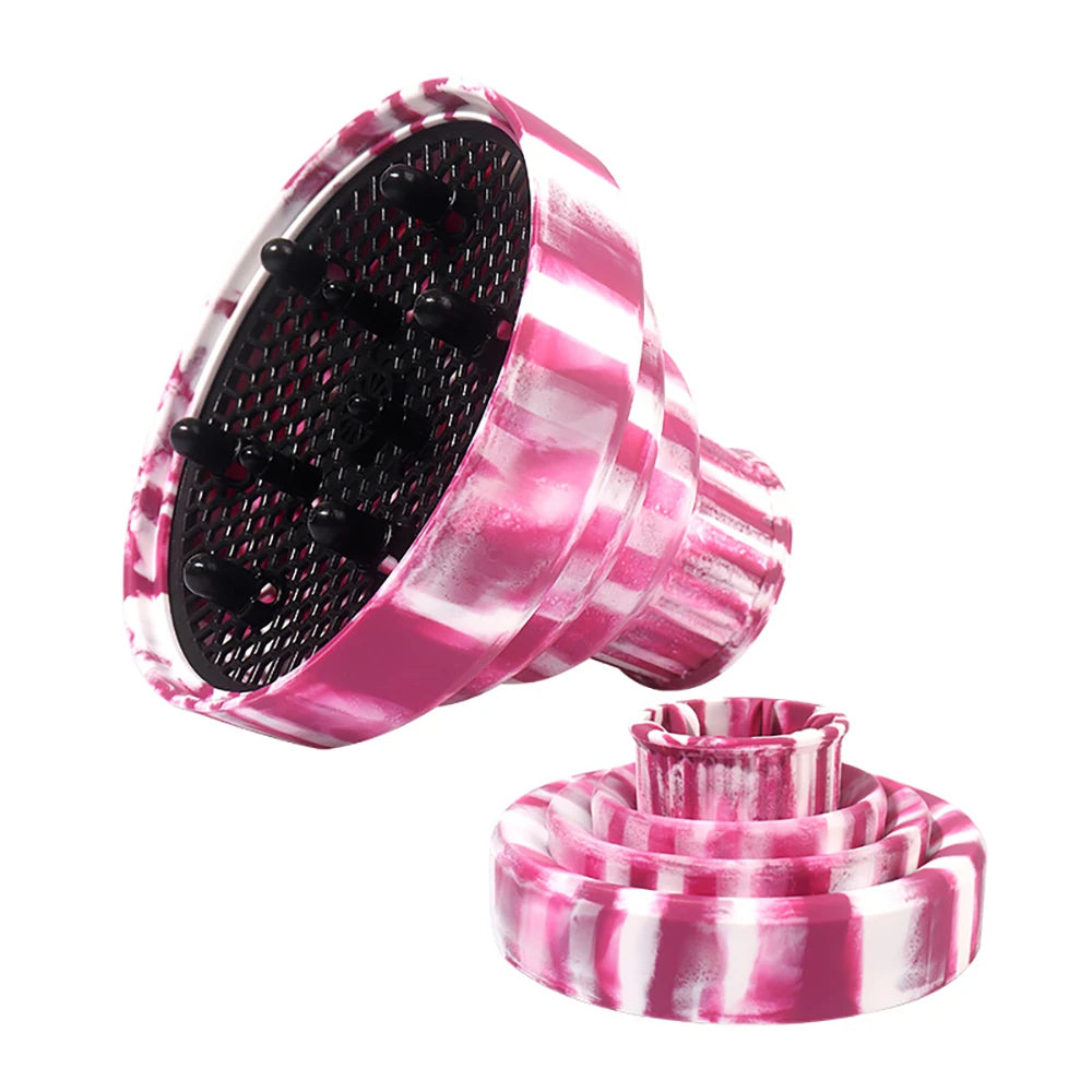 Silicone Hair Dryer Hood Diffuser – Universal Fit Attachment Hair Diffuser Attachment Oasis Select KS04-rose-02