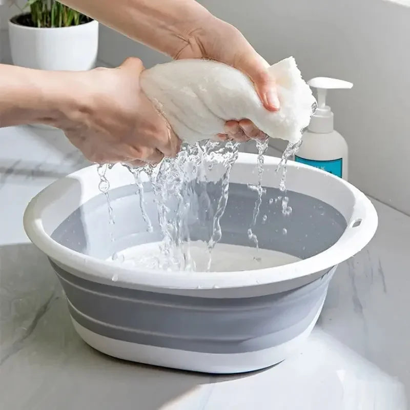 Plastic Folding Basins Portable Wash Basins Folding Laundry Tub Adult Baby Bath Basin Bathroom Kitchen Accessories Wash Basin Oasis Select