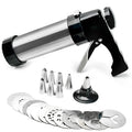 Cookie Press Stainless Steel Biscuit Extruder Press Cookie Gun Baking Kit Machine Set DIY Biscuit Press Maker Baking Tools Oasis Select B
