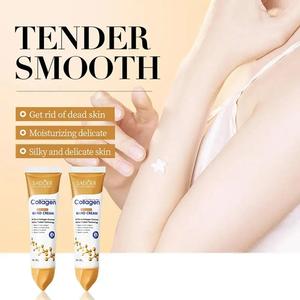 3pcs Sakura/Collagen Hand Cream Hydrating Moisturizing Cherry Blossom Essential Oil Deep Repairing Smoothing Hand Care Cream Oasis Select