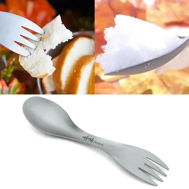 Ultralight Titanium Spork 2-in-1 | Camping & Backpacking