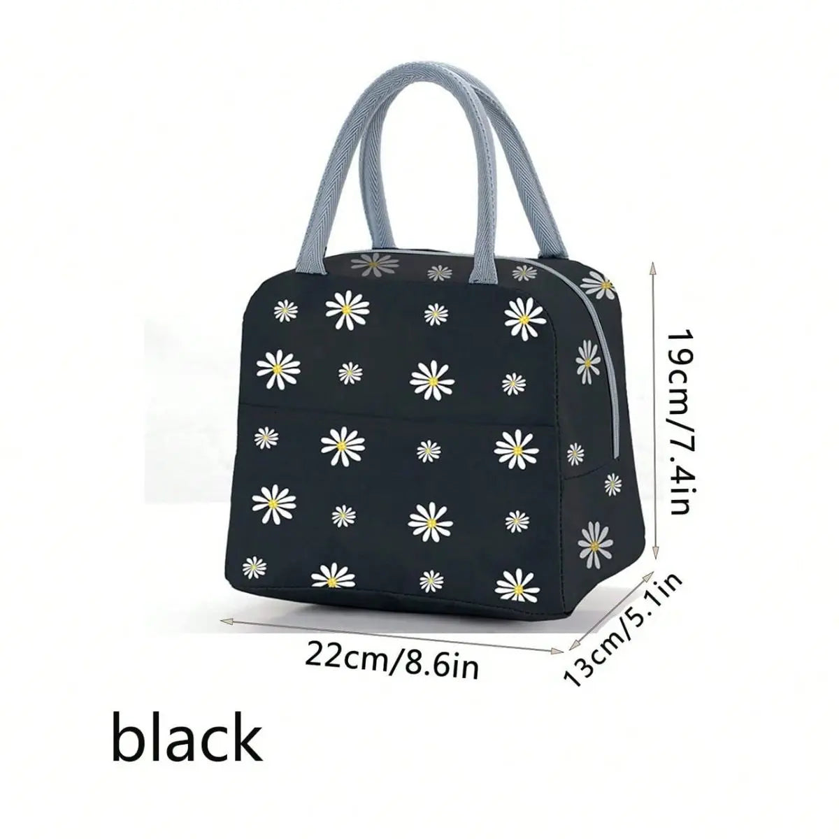 1pc Reusable Lunch Bag Ideal for work Travelling Convenient and practical Keeps you cold and warm Oasis Select black M