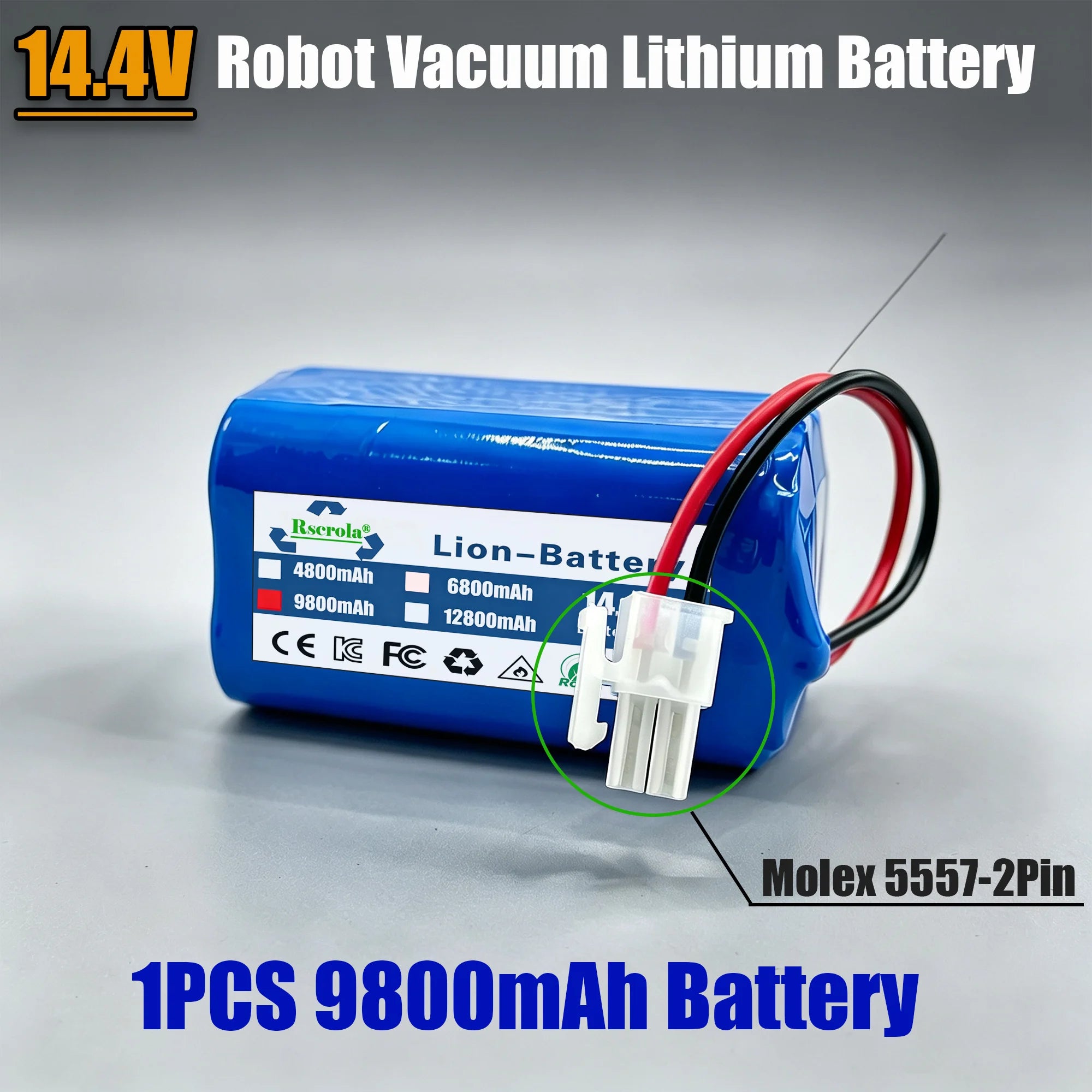 NEW 14.8V 6800mAh 14.4V 9800mAh Lithium Battery For ILIFE A4 A4s V7 A6 V7s Plus Robot Vacuum Cleaner ILife 4S1P real Capacity Oasis Select 9800mAH